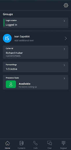 Android application CapitalPBX.(MD) screenshort