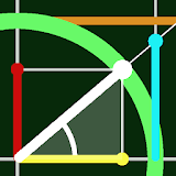 Unit circle. Trigonometric functions icon
