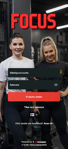 Android application FOCUS - valmennus screenshort