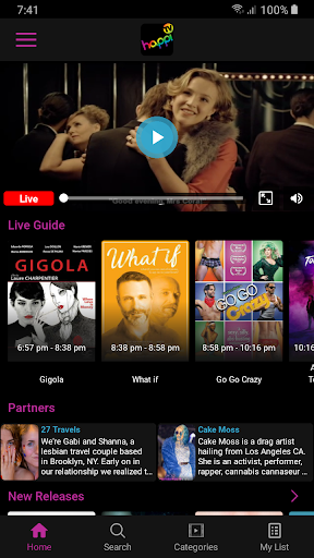 Android application HappiTV screenshort
