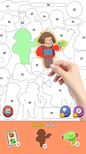 Sticker Book: Coloring Puzzle