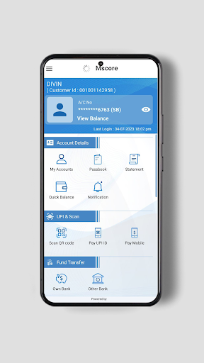 Android application MScore Mobile Banking screenshort