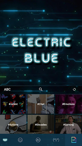 Electric Blue Keyboard Backgro