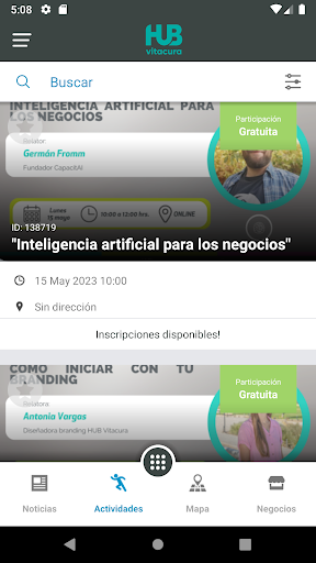 Android application Hub Vitacura screenshort