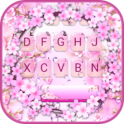 Pink Sakura Blossom Keyboard Theme