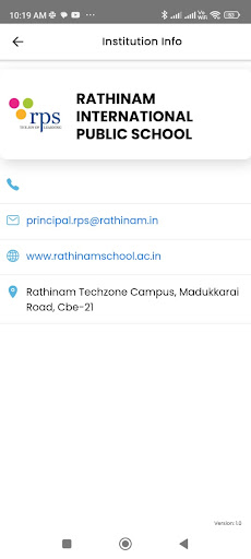 Android application Rathinam International School screenshort