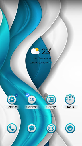 Abstract Blue Wave - Wallpaper Screen 2