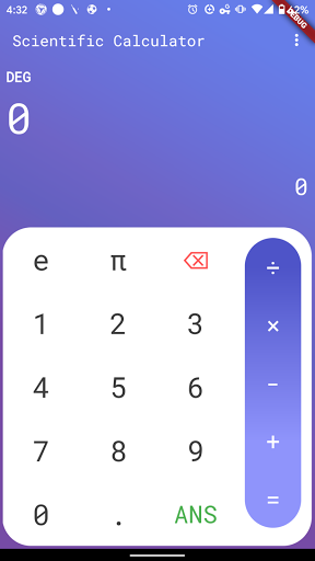 Simple Scientific Calculator Screen 3