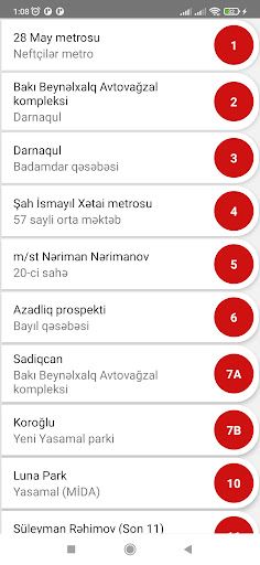 Android application BusLines screenshort