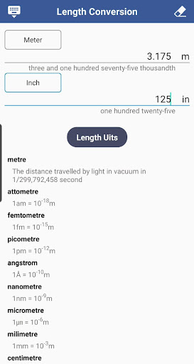 Length Conversion Screen 3