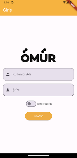 Android application Ömür screenshort