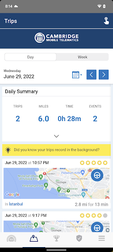 DriveWell Go™ Screen 2