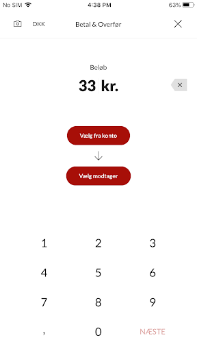 Borbjerg Sparekasses mobilbank Screen 2