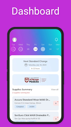 Android application OstoBuddy The Ostomy Companion screenshort