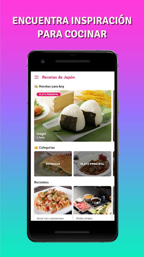 Android application Recetas Japonesas en Español screenshort
