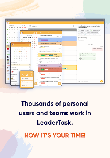 Screenshot of LeaderTask: to do and reminder