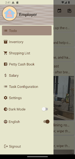Android application helperHelp - Maid Productivity screenshort