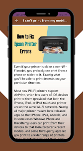 Epson printer malfunctions