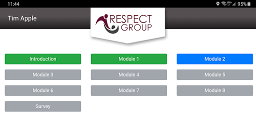 Respect Group Program Player Screen 2