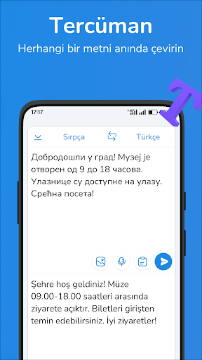 Sırpça-Türkçe çevirmen ekran görüntüsü