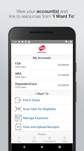 Android application Reimbursement by WEX screenshort