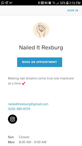 Android application Nailed It Rexburg screenshort