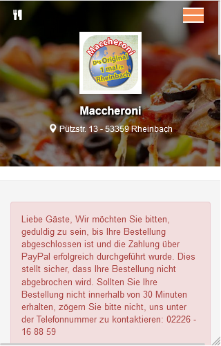 Android application Maccheroni-Rheinbach screenshort