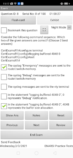 Android application Sim-Ex ExamSim for ENARSI-Full screenshort