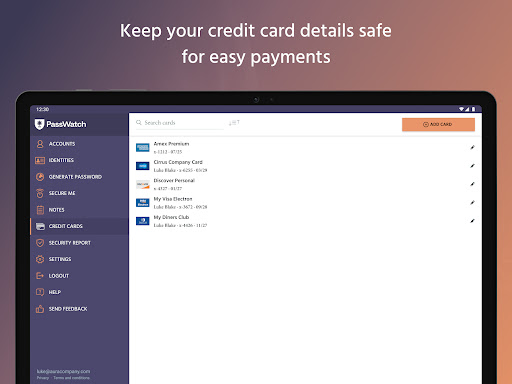 Screenshot of PassWatch -  Password Manager