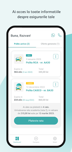 Android application myAsirom screenshort