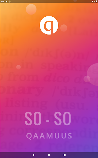 Qaamuus - Somali to Somali Dic