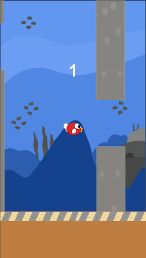 Android application Flappy fish(HRAD Mode) screenshort