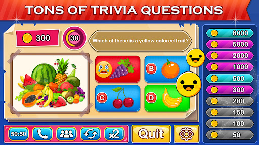 Millionaire Quiz: Guess Answer Screen 2
