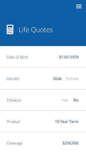 CPS Life Insurance Quotes Screen 2