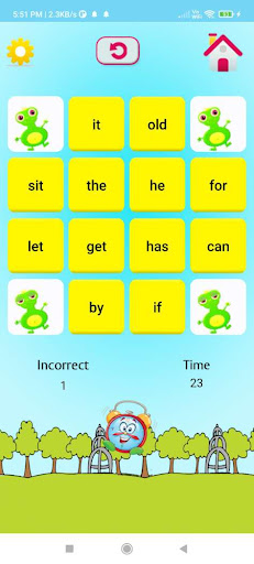 Sight Words Word Bingo Screen 3