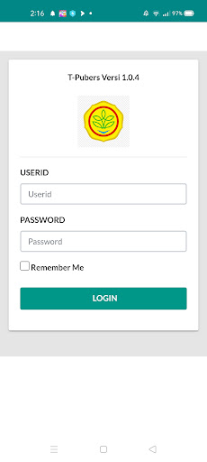 Android application tpubers kementan screenshort