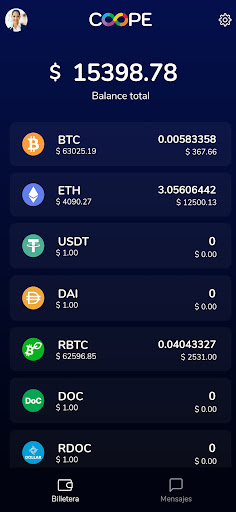 Android application Coope Wallet screenshort