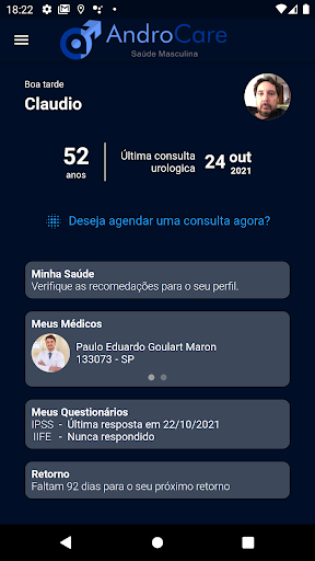 Android application AndroCare - Saúde Masculina screenshort