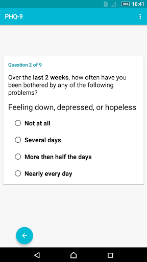 PHQ-9 Depression module Screen 2