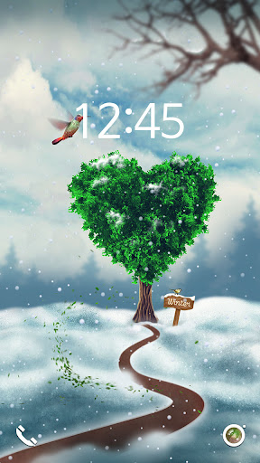 Wallpaper-Winter Alone Tree Screen 2