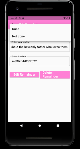 Schedule Screen 3