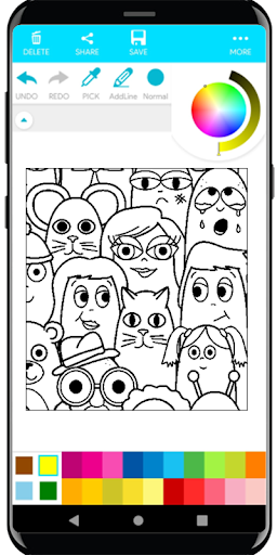 Coloring Doodle Cats