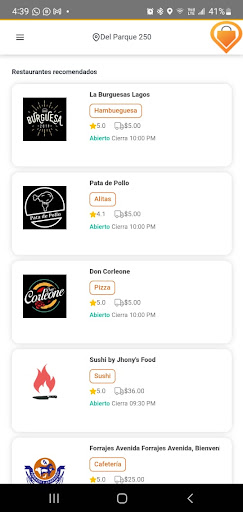 Android application One Foodie screenshort