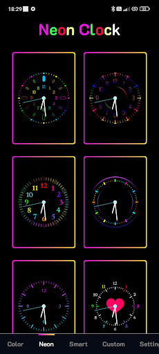 Neon Clock Wallpaper Screen 3