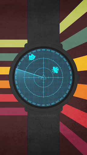 Android application Meowlien Radar Watch Face screenshort