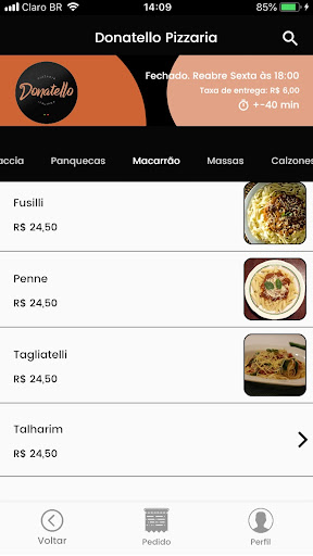 Donatello Pizzaria Screen 3