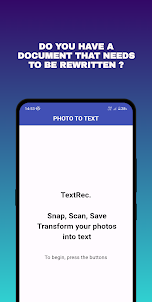 Photo to Text - TextRec.