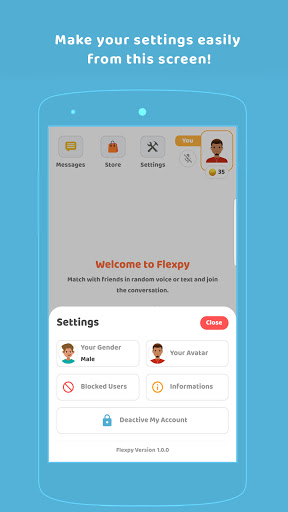 Flexpy - Anonymous Chat Screen 3