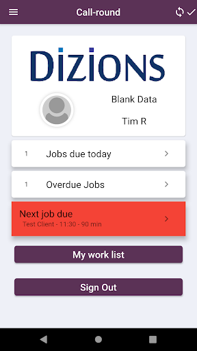 Dizions Timesheet Tracker Screen 2
