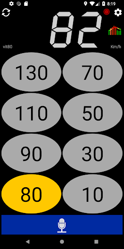 Speed alarm Screen 3